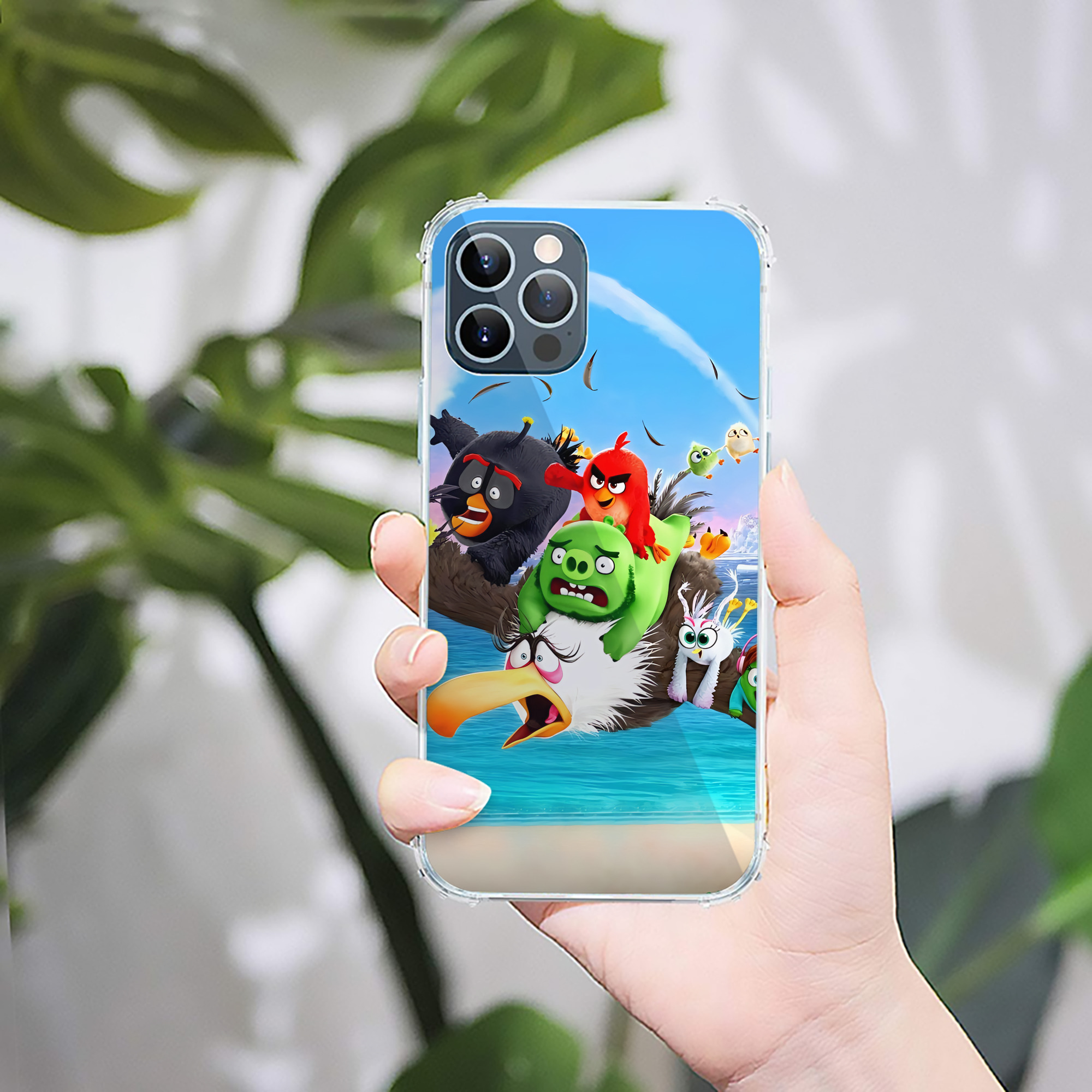（画像用） Angry Birds アングリーバード 【iPhone 12シリーズ対応】透明スマホケース（クリアソフトケース）